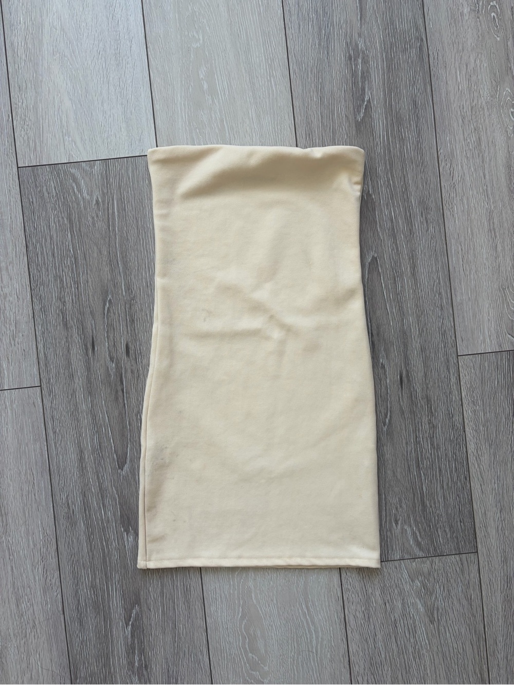 Zara Cream Strapless mini dress